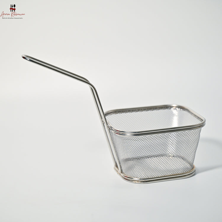 Stainless Steel Deep Fryer Serving Basket With Handle