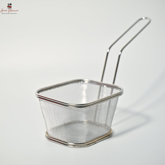 Stainless Steel Deep Fryer Serving Basket With Handle