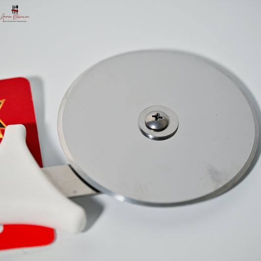 Pizza Cutter White Handle Wheel