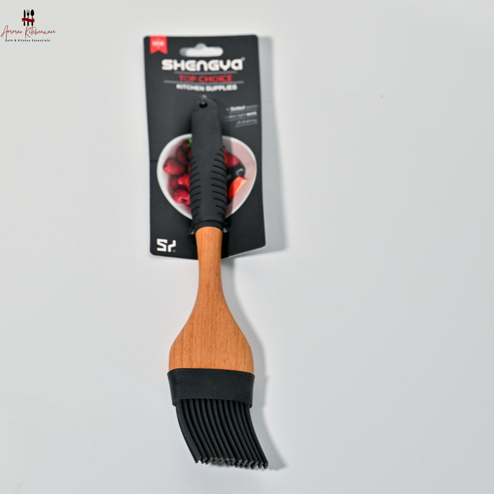 Silicone Oil & Butter Wooden Brush
