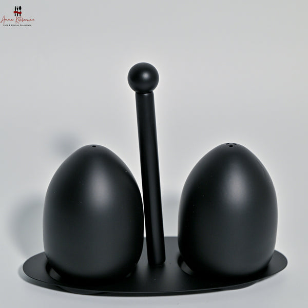 Egg Shaped Stainless Steel Salt and Pepper Shaker Set