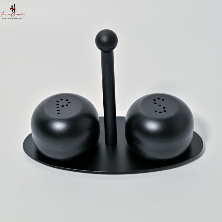 Round Stainless Steel Salt and Pepper Shaker Set