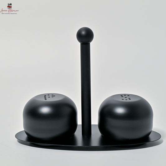 Round Stainless Steel Salt and Pepper Shaker Set