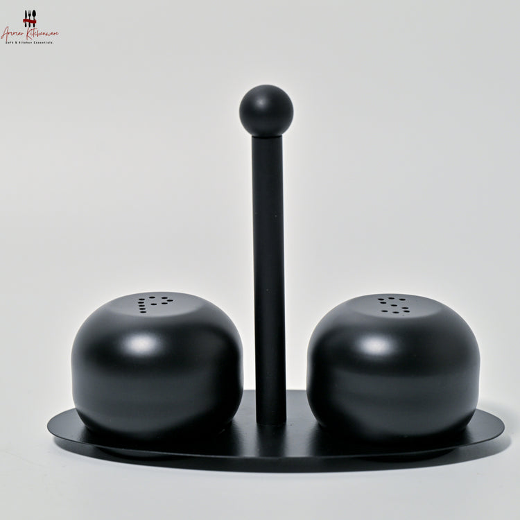 Round Stainless Steel Salt and Pepper Shaker Set