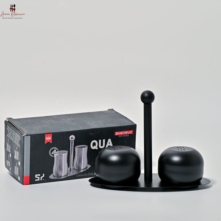 Round Stainless Steel Salt and Pepper Shaker Set