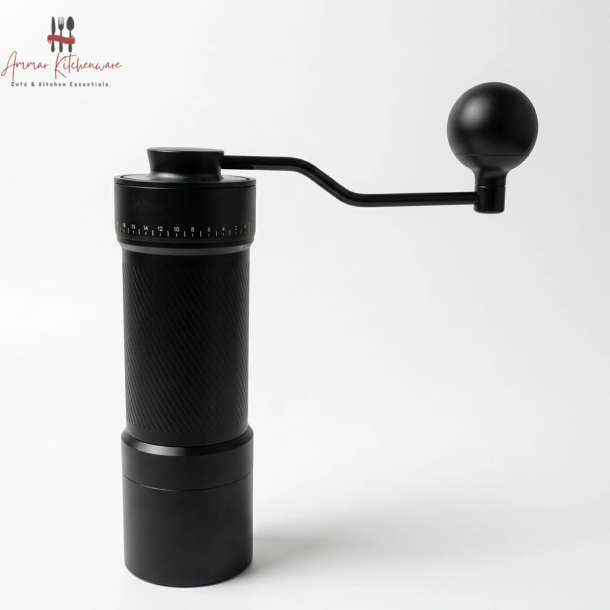 All Metal Manual Coffee Grinder with External Adjustment Ring