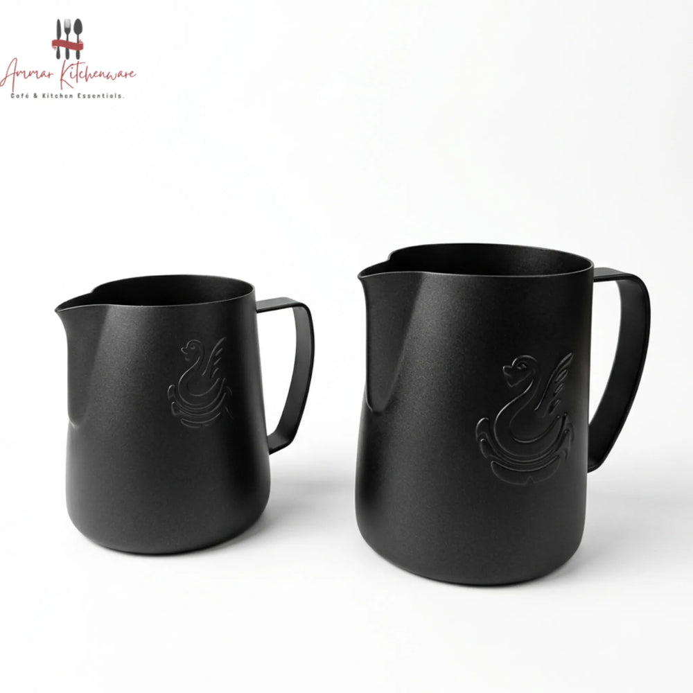 Jibbi Matte Black Stainless Steel Milk Pitcher