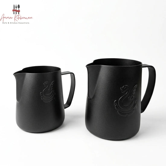 Jibbi Matte Black Stainless Steel Milk Pitcher