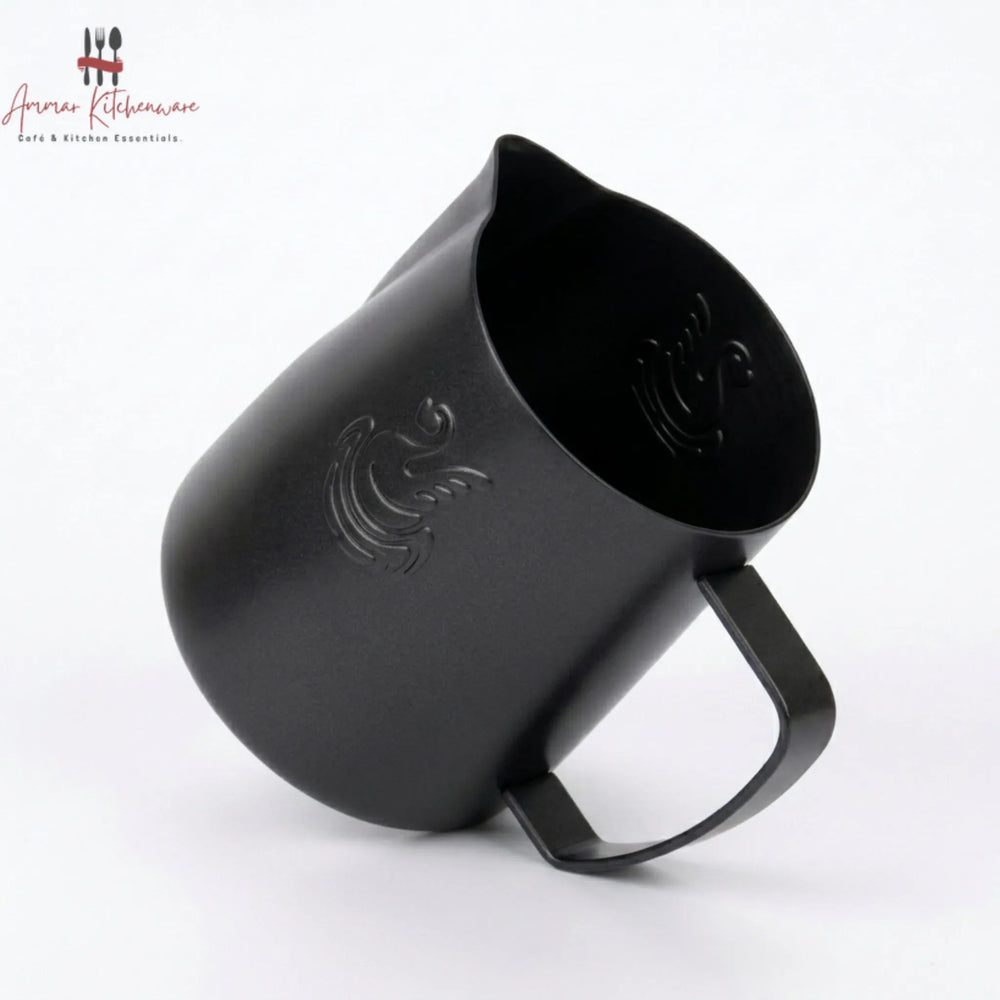 Jibbi Matte Black Stainless Steel Milk Pitcher