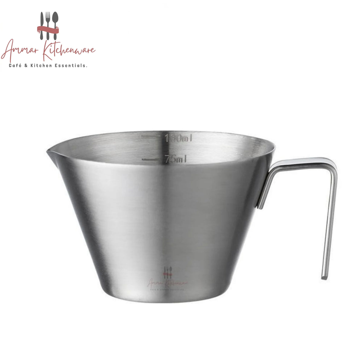 Stainless Steel Espresso Measuring Cup with Handle 100ml