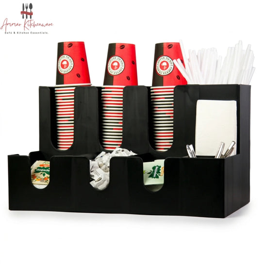 Coffee Cup and Condiment Organizer