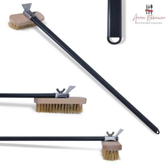 Pizza Oven Cleaning Brush with Scraper