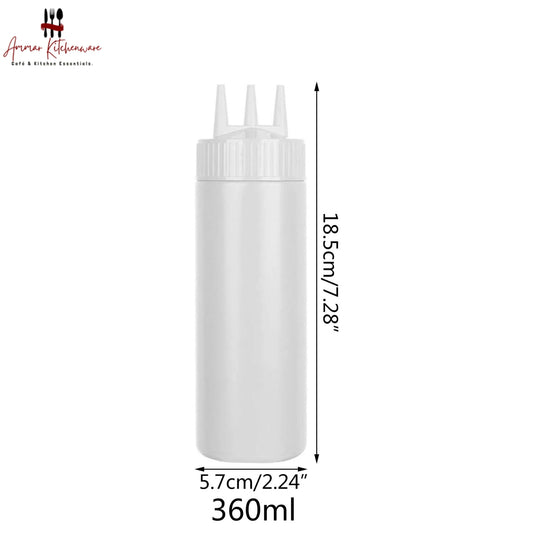 Refillable 3 nozzle Sauce Bottle
