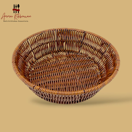 Round Woven Rattan Basket