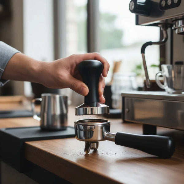 Espresso Coffee Tamper with Black Handle