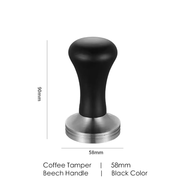 Espresso Coffee Tamper with Black Handle
