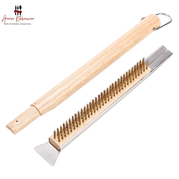 Wooden Grill Scraper Brush