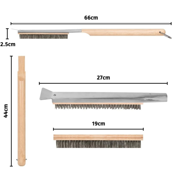Wooden Grill Scraper Brush