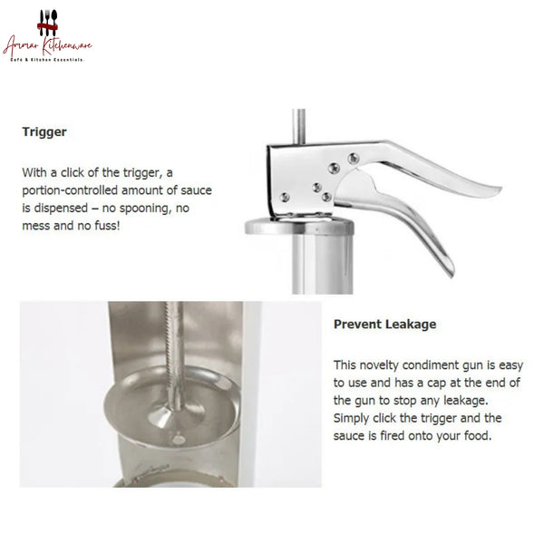 Stainless Steel Sauce Dispenser Gun