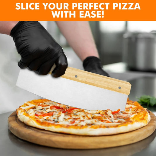 Rocking Pizza Cutter with Oak handle