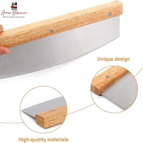 Pizza Cutter with Oak handle