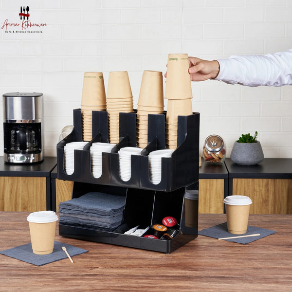 Coffee Condiment Organizer & Cupholder