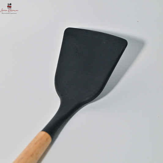 Non Stick Wooden Silicone Turner