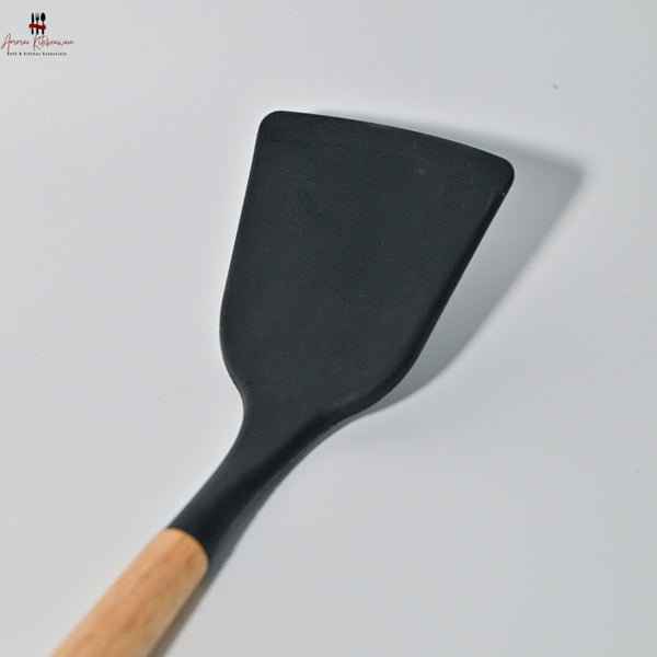 Non Stick Wooden Silicone Turner