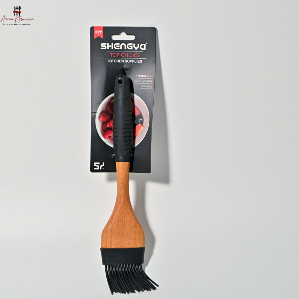 Silicone Oil & Butter Wooden Brush