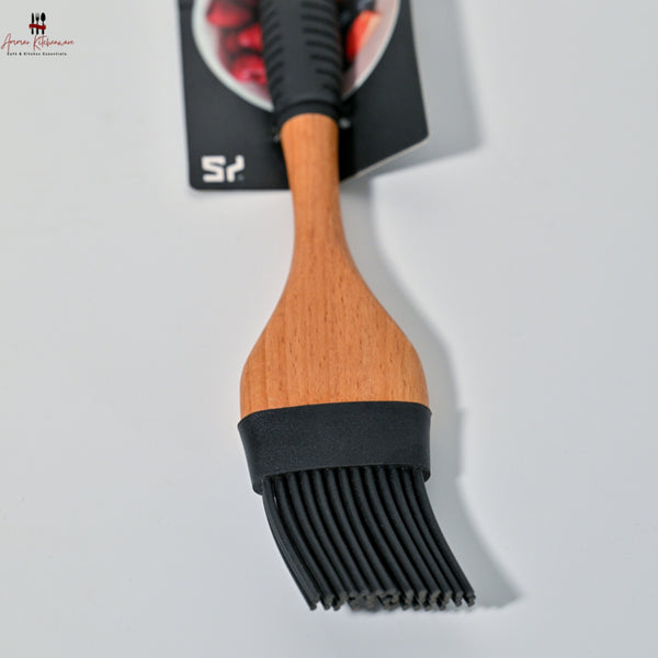 Silicone Oil & Butter Wooden Brush