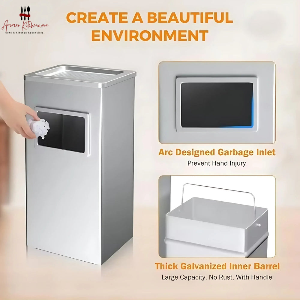 Standing Square Ashtray Bin