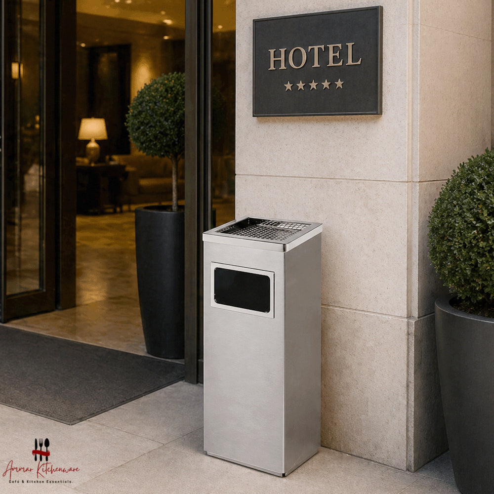 Standing Square Ashtray Bin