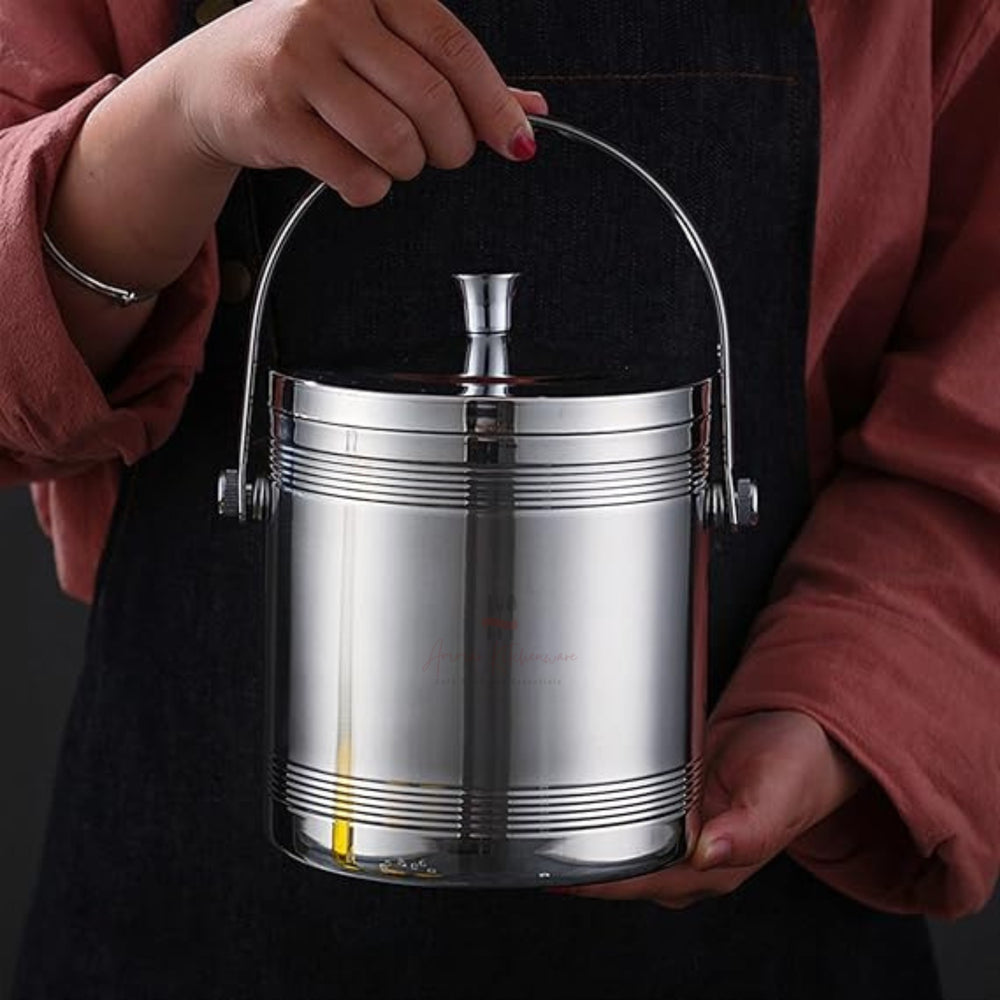Stainless Steel Ice Bucket with Lid