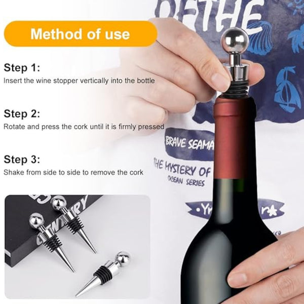 Stainless Steel Round Bottle Stopper