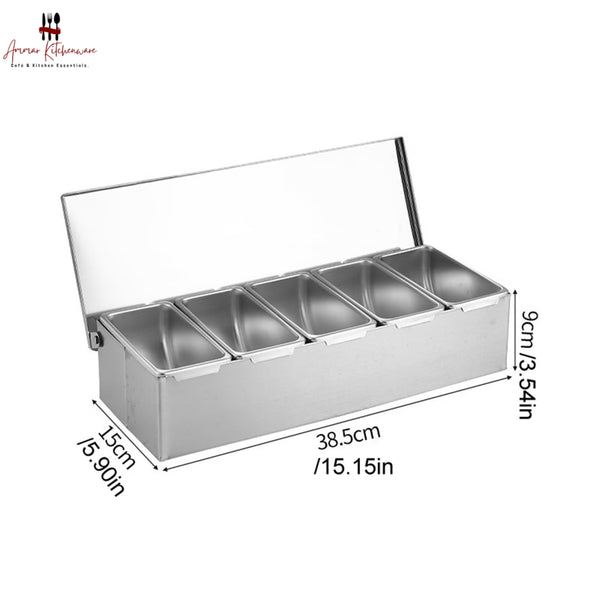 Stainless Steel Condiment Dispenser Station
