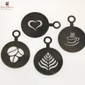 Stainless Steel Coffee Latte Art Stencils (Pack of 4)