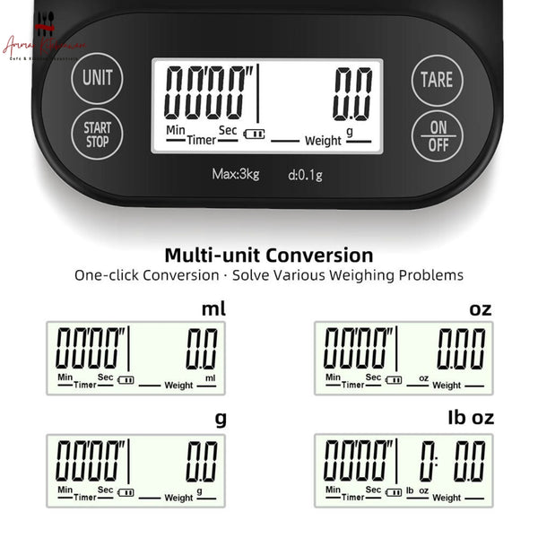 Rectangle Espresso Scale with Timer