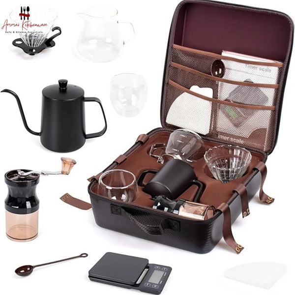 All in One Coffee Travel Kit with Hard Case
