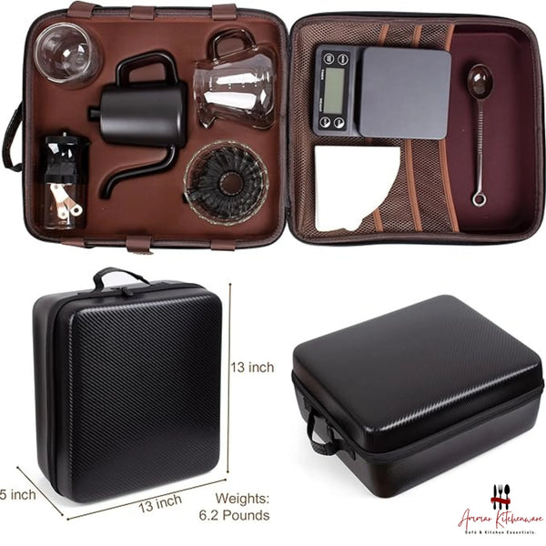 All in One Coffee Travel Kit with Hard Case