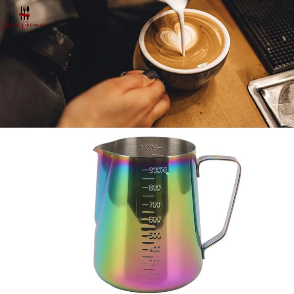 Rainbow Stainless Steel Milk Frothing Pitcher