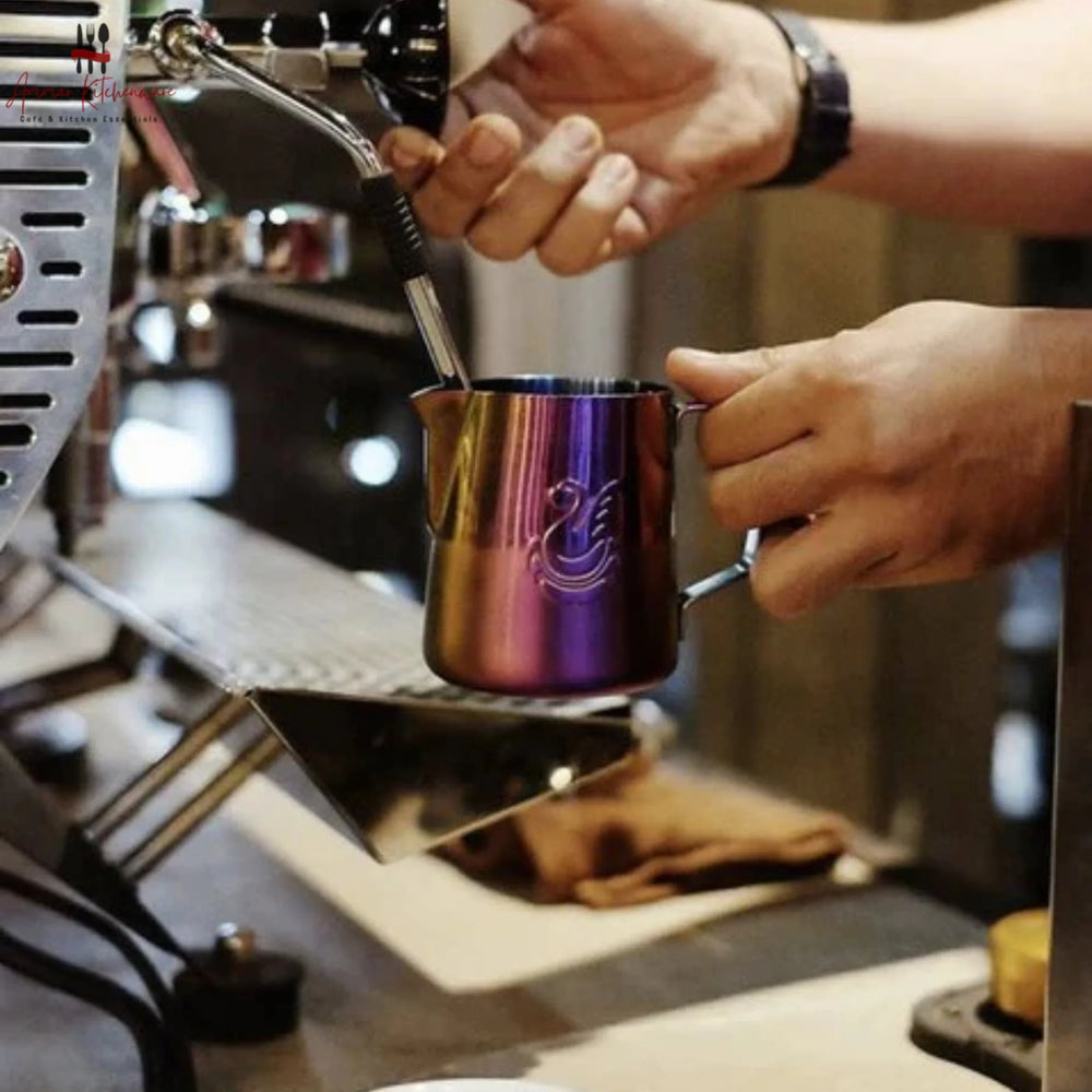 Rainbow Swan Latte Pitcher