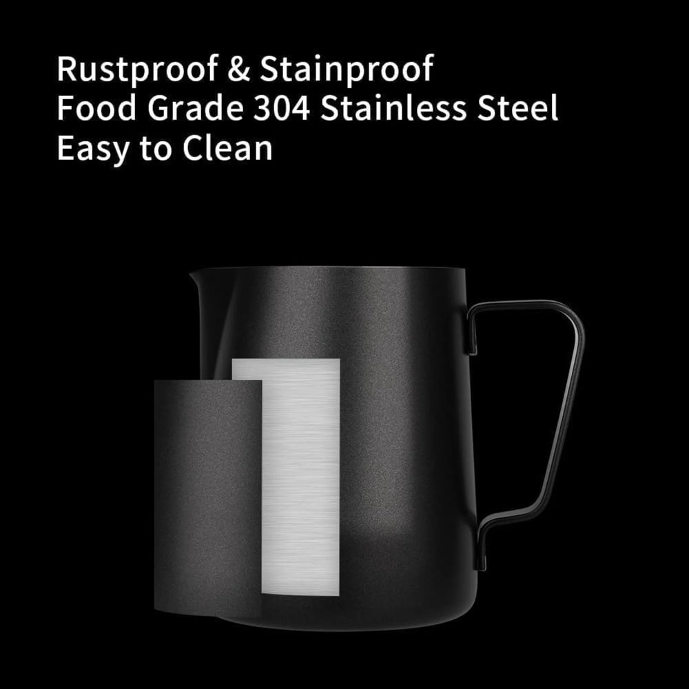 Matte Black Stainless Steel Milk Frothing Pitcher