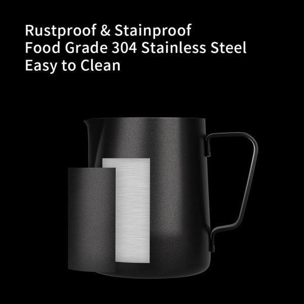 Matte Black Stainless Steel Milk Frothing Pitcher