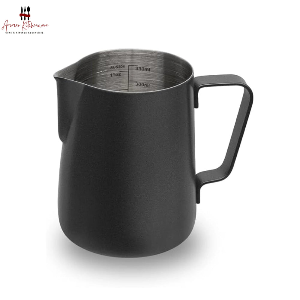 Matte Black Stainless Steel Milk Frothing Pitcher