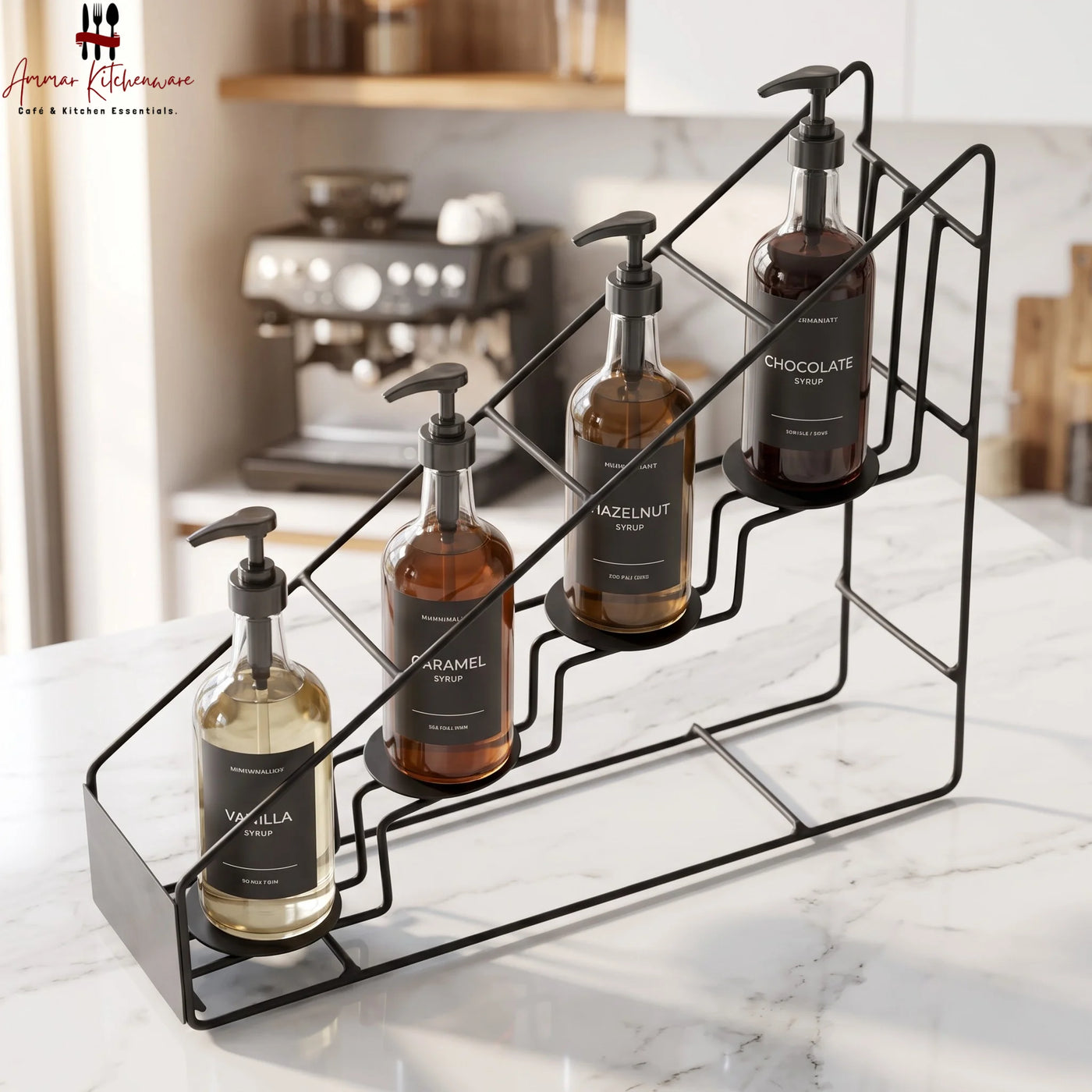 4 Tier Syrup Bottle Rack