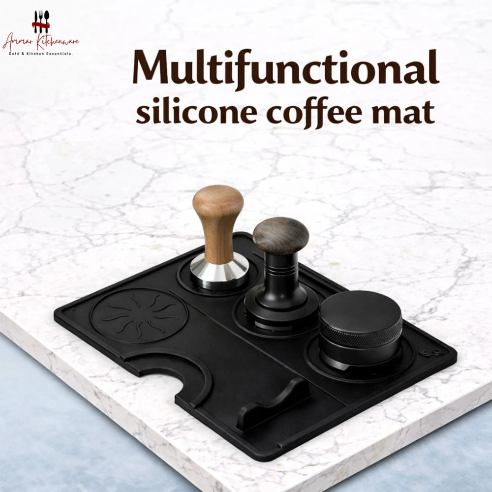 Silicone Espresso Tamping Mat with Portafilter Stand