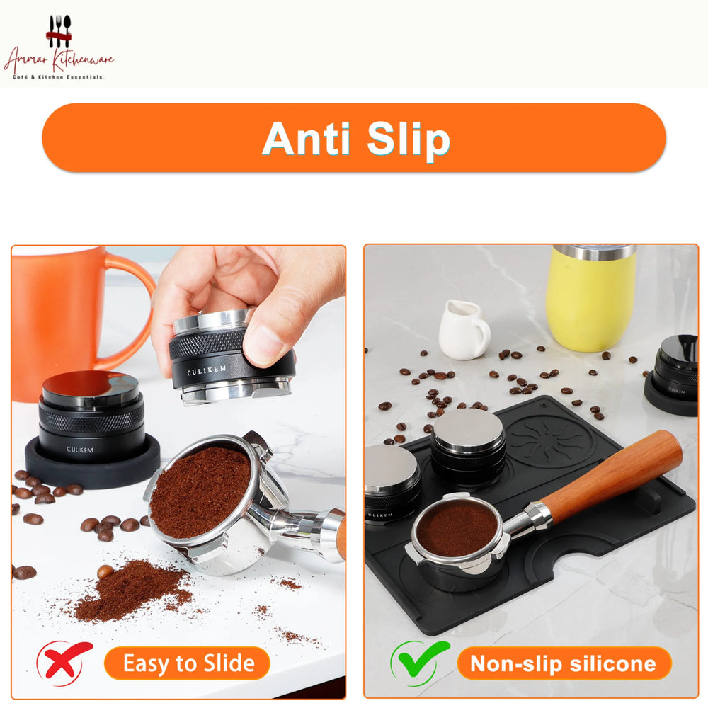 Silicone Espresso Tamping Mat with Portafilter Stand