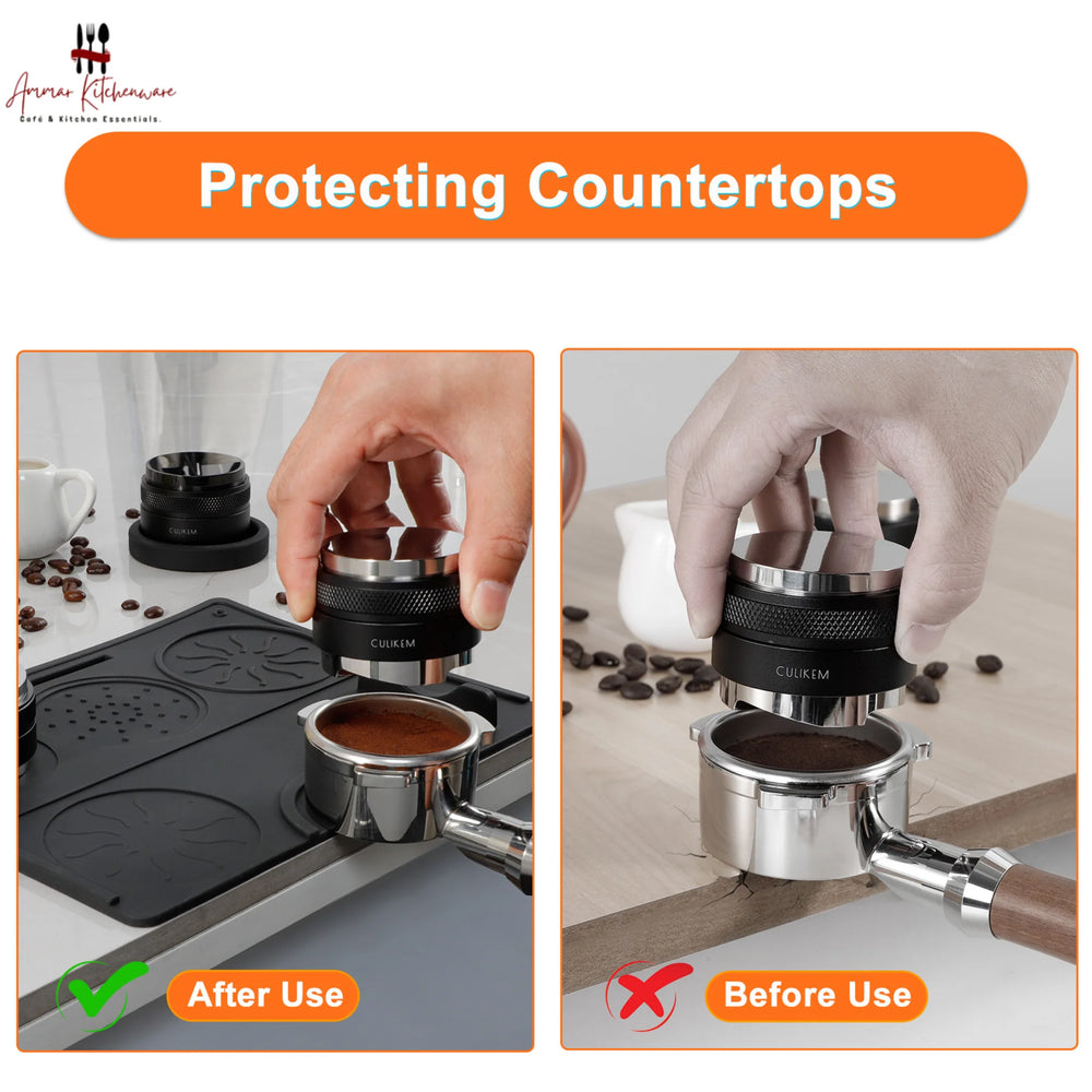 Silicone Espresso Tamping Mat with Portafilter Stand