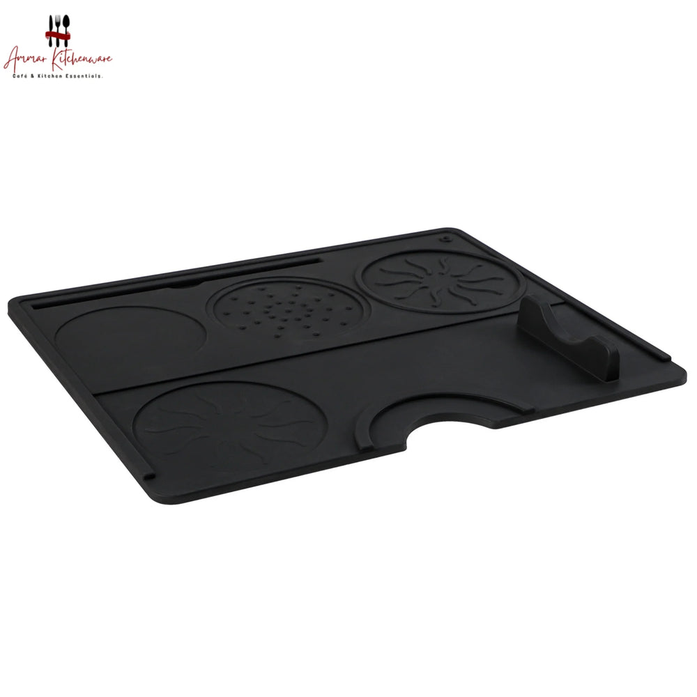 Silicone Espresso Tamping Mat with Portafilter Stand