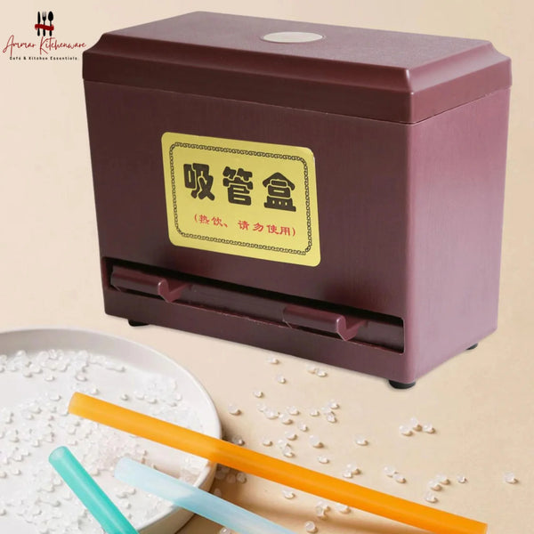 Straw Automatic Countertop Dispenser Box